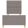 vidaXL Konstrukcija postelje z vzglavjem Taupe 90 x 190 cm blago