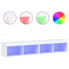 vidaXL TV omarica z LED lučkami 2 kosa bela 80x30x30 cm