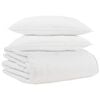 vidaXL Zimska posteljnina z blazino 3 pcs Bela Perje