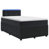 vidaXL Postelja boxspring z vzmetnico Črna 120 x 190 cm Žamet