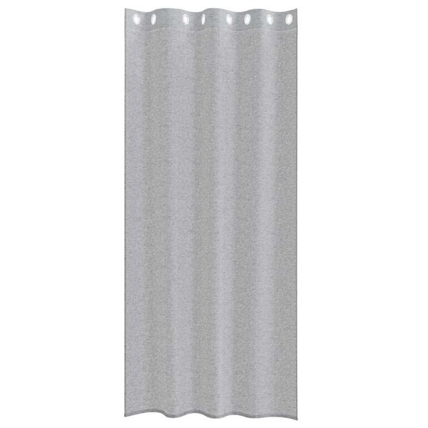 vidaXL Voile zavesa z zavesami 2 pcs Temno siva 260 x 140 cm Poliester