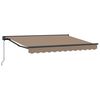 vidaXL Ročno zložljivo senčilo Taupe 4 x 2 m Poliester in aluminij