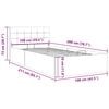 vidaXL Dvižni posteljni okvir temno sivo blago 100x200 cm