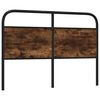 vidaXL Posteljno vzglavje dim. hrast 135 cm jeklo in inž. les