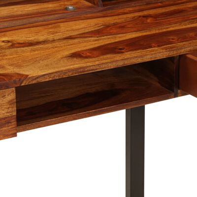 vidaXL Pisalna miza iz trdnega palisandra in jekla 110x50x94 cm