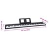vidaXL 88 tipk Piano Electric Keyboard z glasbenim stojalom zložljivo