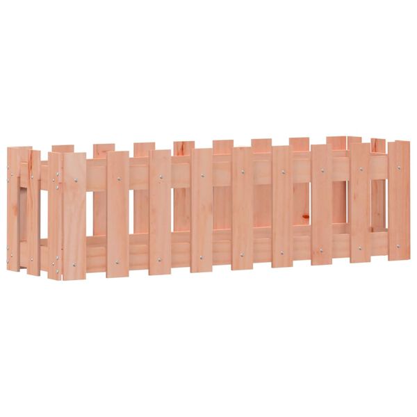 vidaXL Vrtna visoka greda z ograjico 100x30x30 cm trden les douglas