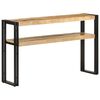 vidaXL Konzolna mizica 120x30x75 cm robusten mangov les