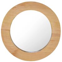 vidaXL Stensko ogledalo 40 cm iz tikovine okroglo