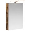 vidaXL Kopalni&scaron;ka ogledalna omara Dimljeni oreh 40 x 10,5 x 60,5 cm