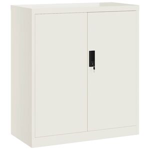vidaXL Arhivska omara bela 79x40x90 cm jeklo