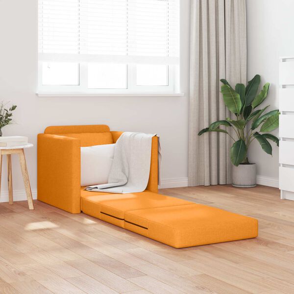 vidaXL Sofa postelja 60cm Temno rumena blago