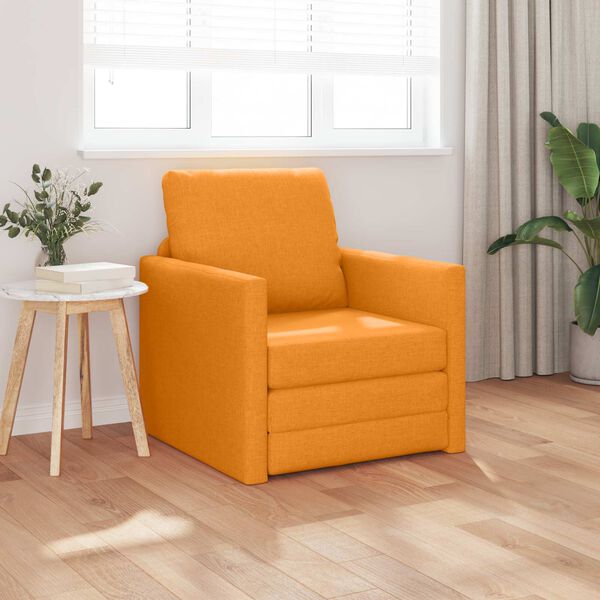vidaXL Sofa postelja 60cm Temno rumena blago
