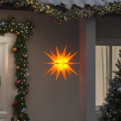 vidaXL Božična svetilka LED zložljiva rumena 43 cm