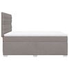 vidaXL Box spring postelja z vzmetnico taupe 160x200 cm blago