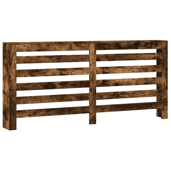 vidaXL Pokrov za radiator dimljen hrast 175x20x82 cm inženirski les