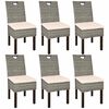 vidaXL Jedilni Stoli 6 kosov Kubu Ratan in Les Manga