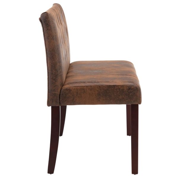 vidaXL Klop 120 cm rjavo umetno semi&scaron; usnje