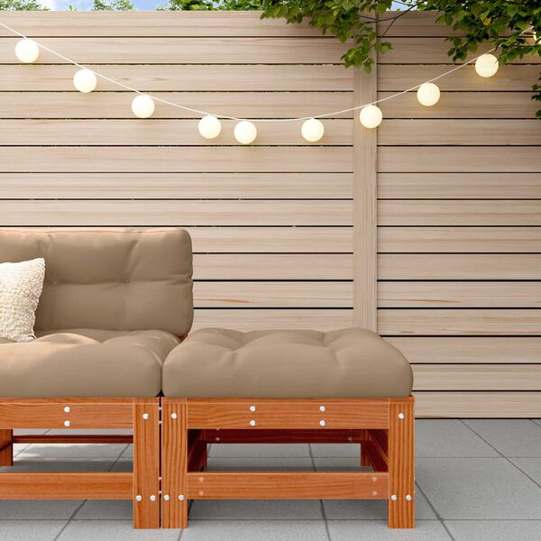 vidaXL Vrtna podlaga Masivna borovina Voskan Rjava