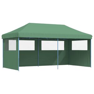 vidaXL Zložljivi pop-up &scaron;otor za zabave 3 stranice zelen