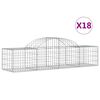 vidaXL Obokane gabion ko&scaron;are 18 kosov 200x50x40/60 cm pocinkano železo