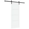 vidaXL Drsna vrata 78 x 202 cm Inženirski les Bela in črna
