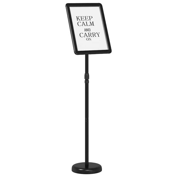 vidaXL Razstave na sejmih Črna 25 x 25 x 125 cm Aluminij