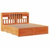 vidaXL Knjižna postelja brez vzmetnice vo&scaron;č. rjava 200x200 cm borovina