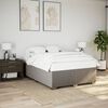 vidaXL Box spring postelja z vzmetnico taupe 140x200 cm blago