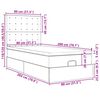 vidaXL Otomanski posteljni z vzmetnico siv 90x200 cm um. usnje