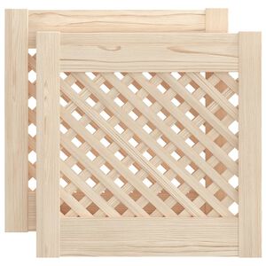vidaXL Vrata za omarico z mrežico 2 kosa 39,5x39,5 cm trdna borovina