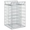 vidaXL Gabionska dvignjena postelja 50 x 50 x 80 cm Pocinkano jeklo
