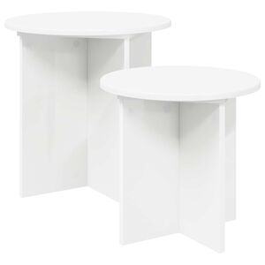 vidaXL Komplet stranskih mizic 2 kos &Oslash; 45 x 45 cm Konstruirano leseno