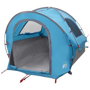 vidaXL Avto &scaron;otor s streho Modra 200 x 170 x 170 cm Poliester in jeklo