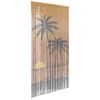 vidaXL Komarnik za vrata iz Potiskanje palme 100x220 cm bambus