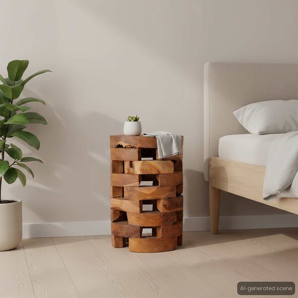 vidaXL Omarica za ob posteljo 30x30x45 cm trdna tikovina