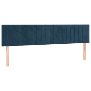 vidaXL Posteljno vzglavje 2 kosa temno modro 100x5x78/88 cm žamet