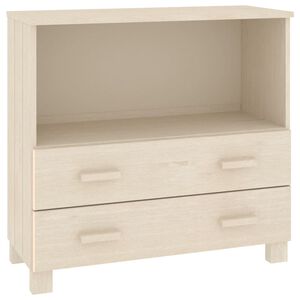 vidaXL Komoda HAMAR medeno rjava 85x35x80 cm trdna borovina