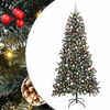 vidaXL Umestno božično drevo Zelena 240 cm PVC, plastika in jeklo