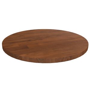 vidaXL Okrogla mizna plo&scaron;ča temno rjava &Oslash;30x1,5 cm trdna hrastovina