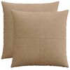 vidaXL Prevleka za blazino 2 pcs ALMELO Rjava 70 x 70 cm korduroy