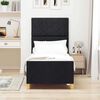 vidaXL Konstrukcija postelje z vzglavjem Črna 80 x 200 cm blago