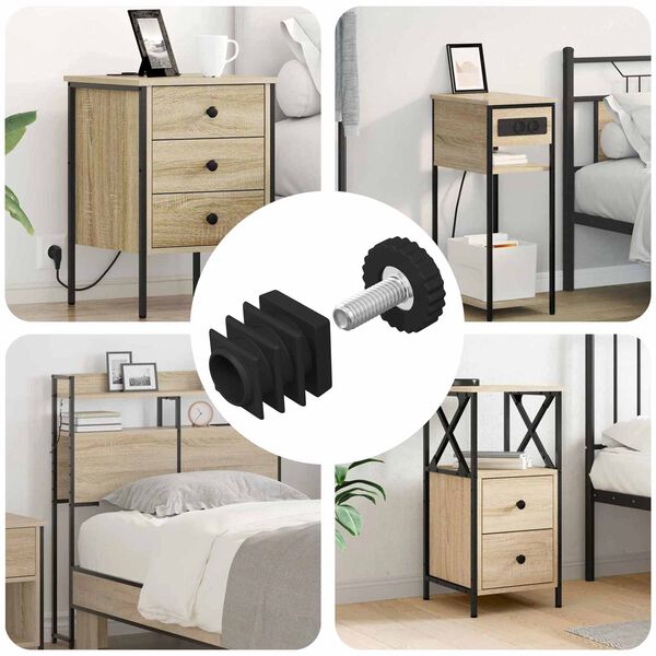 vidaXL Nivoirji pohi&scaron;tva Prilagodljiva 1895 pcs Črna PP