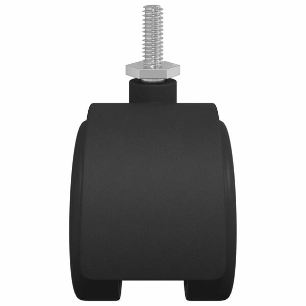 vidaXL Kolesci 2 pcs Črna 40,1 x 37,8 mm PP in železo