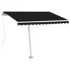 vidaXL Prostostoječa ročno zložljiva tenda 300x250 cm antracitna