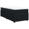vidaXL Box spring postelja z vzmetnico črna 100x200 cm žamet