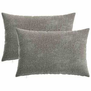 vidaXL Blazina z blazino HEERLEN 2 kos Temno siva Kovinska tkanina
