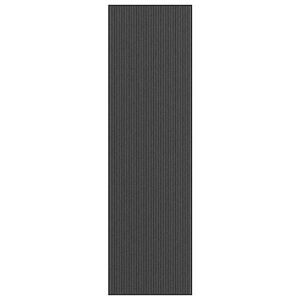 vidaXL Predpražnik črtast črn in siv 115x400 cm