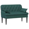 vidaXL Dvojnica s gumbi Temno zelena 111 x 68 x 80 cm Blago
