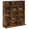 vidaXL CD omara Dimljen hrast 96 x 23,5 x 97,5 cm Inženirski les